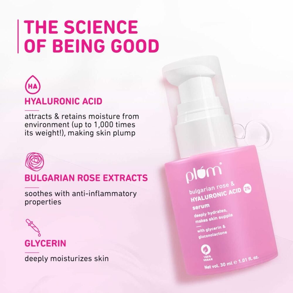 Plum Bulgarian Rose & Hyaluronic Acid 2% Serum - 30ml