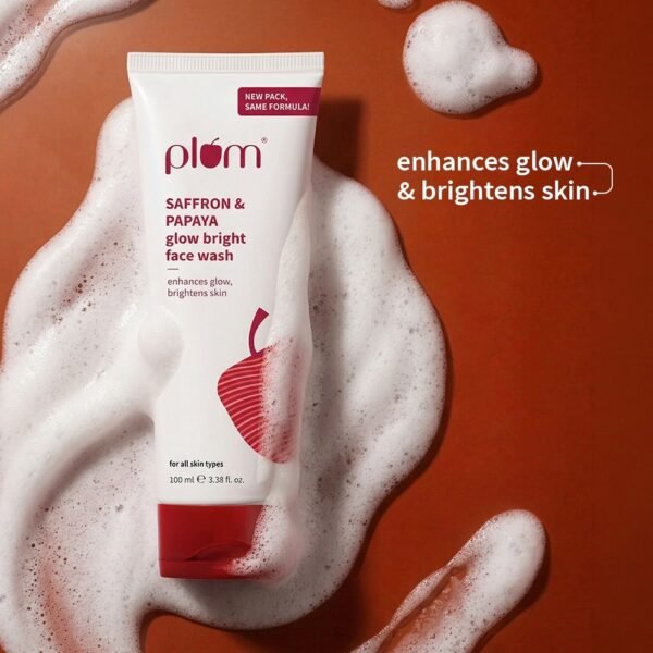 Plum Saffron & Papaya Glow Bright Face Wash - 100ml