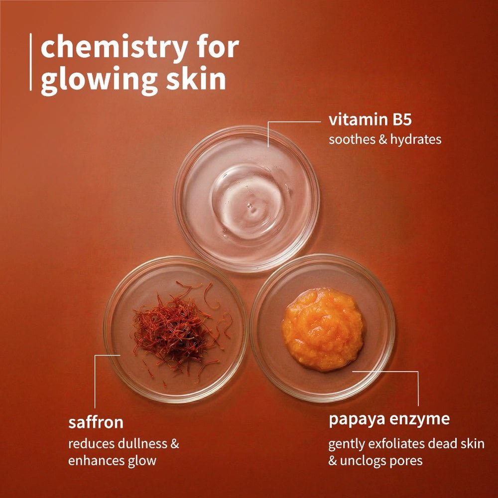 Plum Saffron & Papaya Glow Bright Face Wash - 100ml