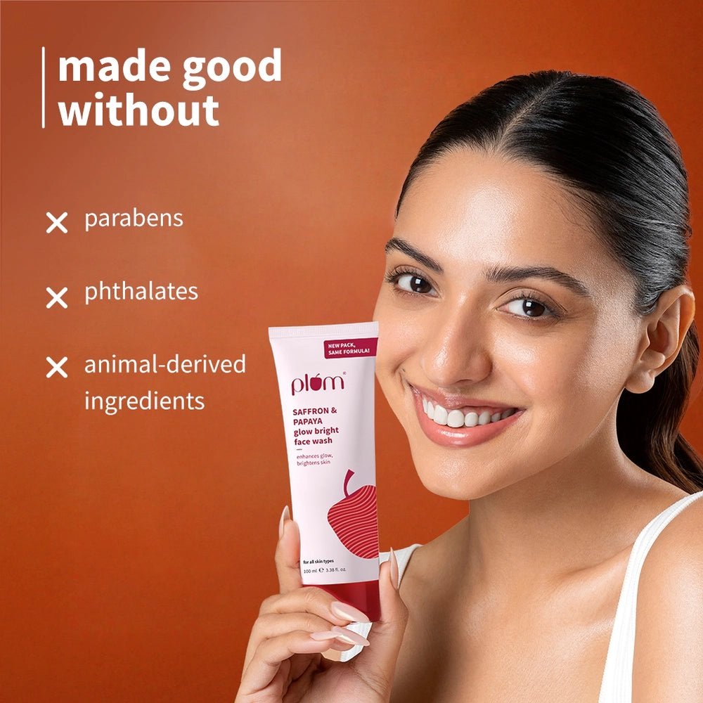Plum Saffron & Papaya Glow Bright Face Wash - 100ml