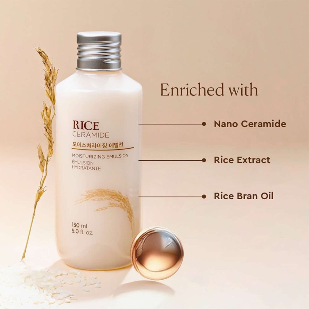 The Face Shop Ceramide & Rice Lightweight Moisturizing Emulsion - 150ml