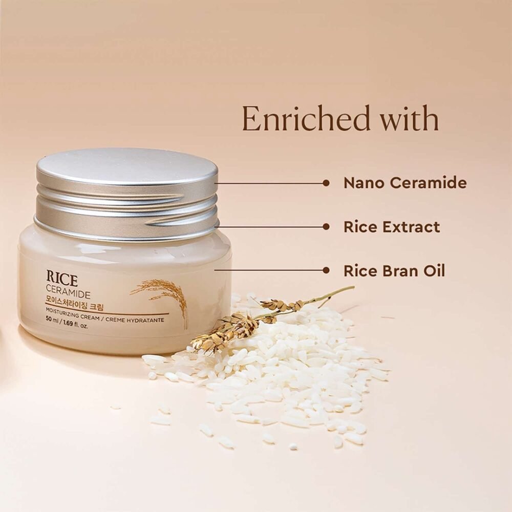 The Face Shop Ceramide & Rice Moisturizing Cream - 50ml