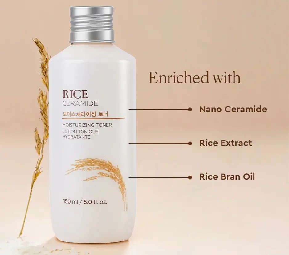 The Face Shop Ceramide & Rice Moisturizing Toner - 150ml