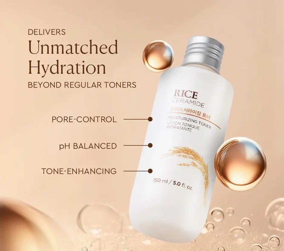 The Face Shop Ceramide & Rice Moisturizing Toner - 150ml