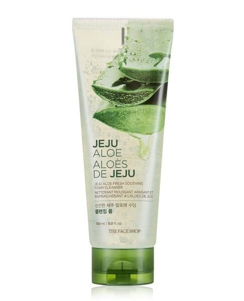 The Face Shop Jeju Aloe Fresh Soothing Foam Cleanser - 150ml