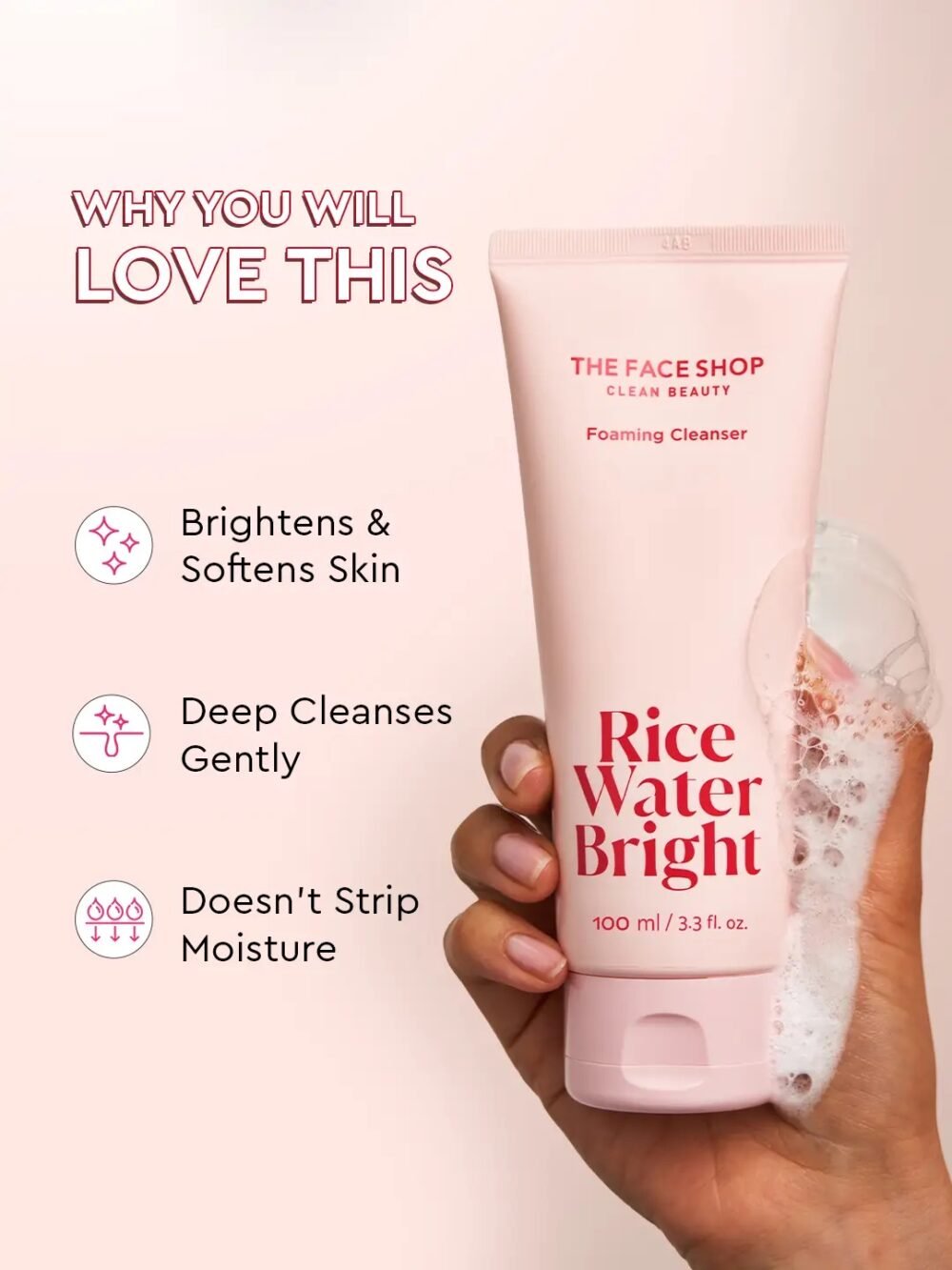 The Face Shop Rice Water Bright Foaming Cleanser