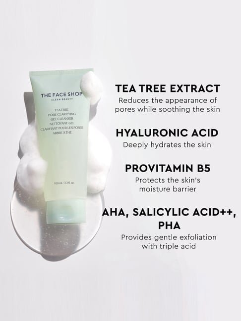 The Face Shop Tea Tree Pore Clarifying Gel Cleanser - 150ml