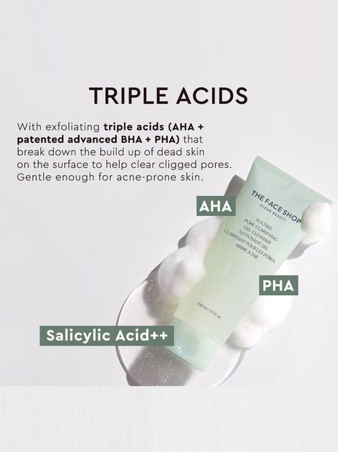 The Face Shop Tea Tree Pore Clarifying Gel Cleanser - 150ml