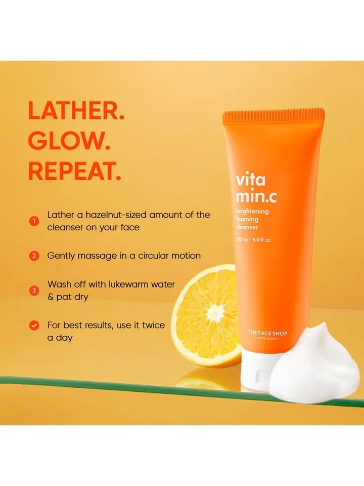 The Face Shop Vita C Brightening Foaming Cleanser - 150ml