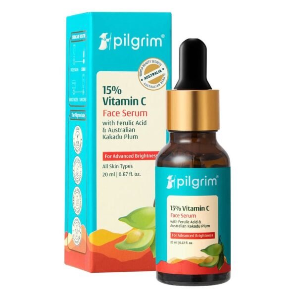 Pilgrim 15% Vitamin C Face Serum with Ferulic Acid & Australian Kakadu Plum - 20ml