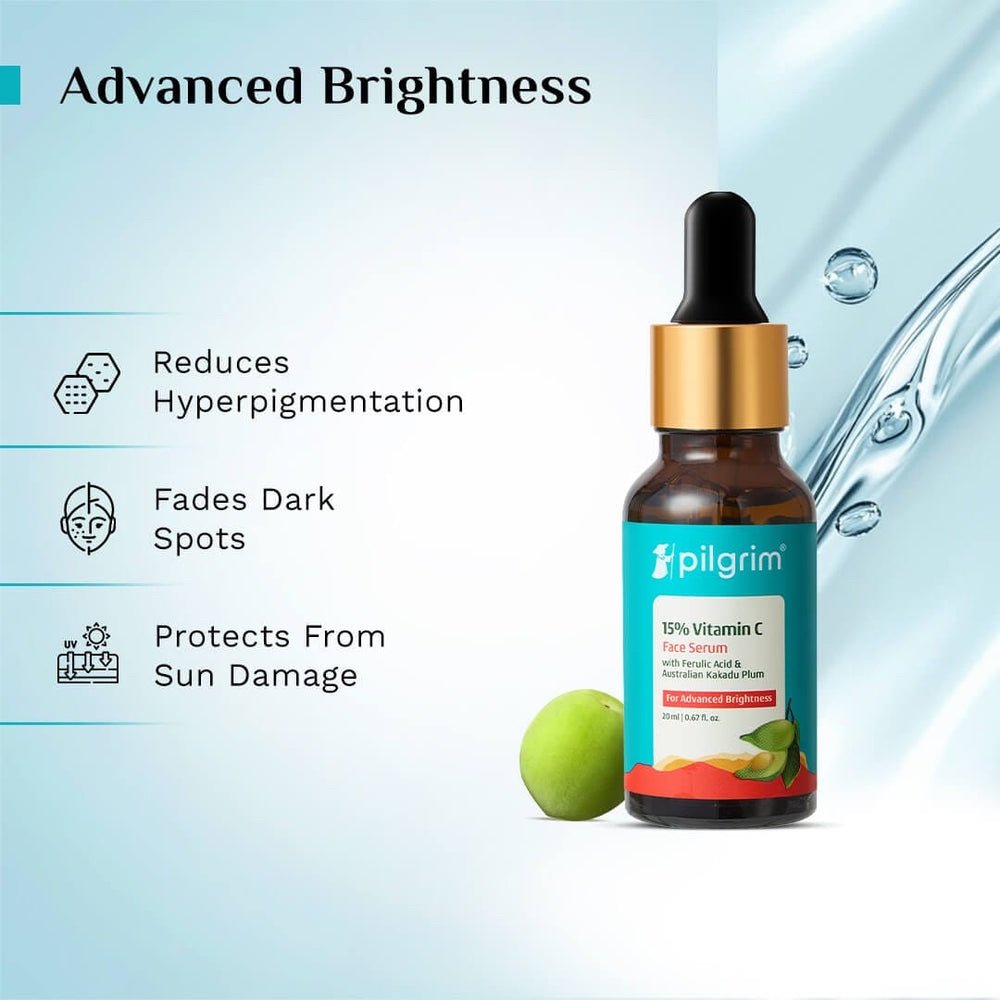 Pilgrim 15% Vitamin C Face Serum with Ferulic Acid & Australian Kakadu Plum - 20ml
