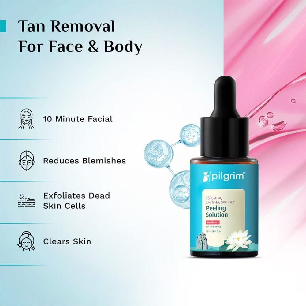 Pilgrim 25% AHA + 2% BHA + 5% PHA Peeling Solution for Face & Body