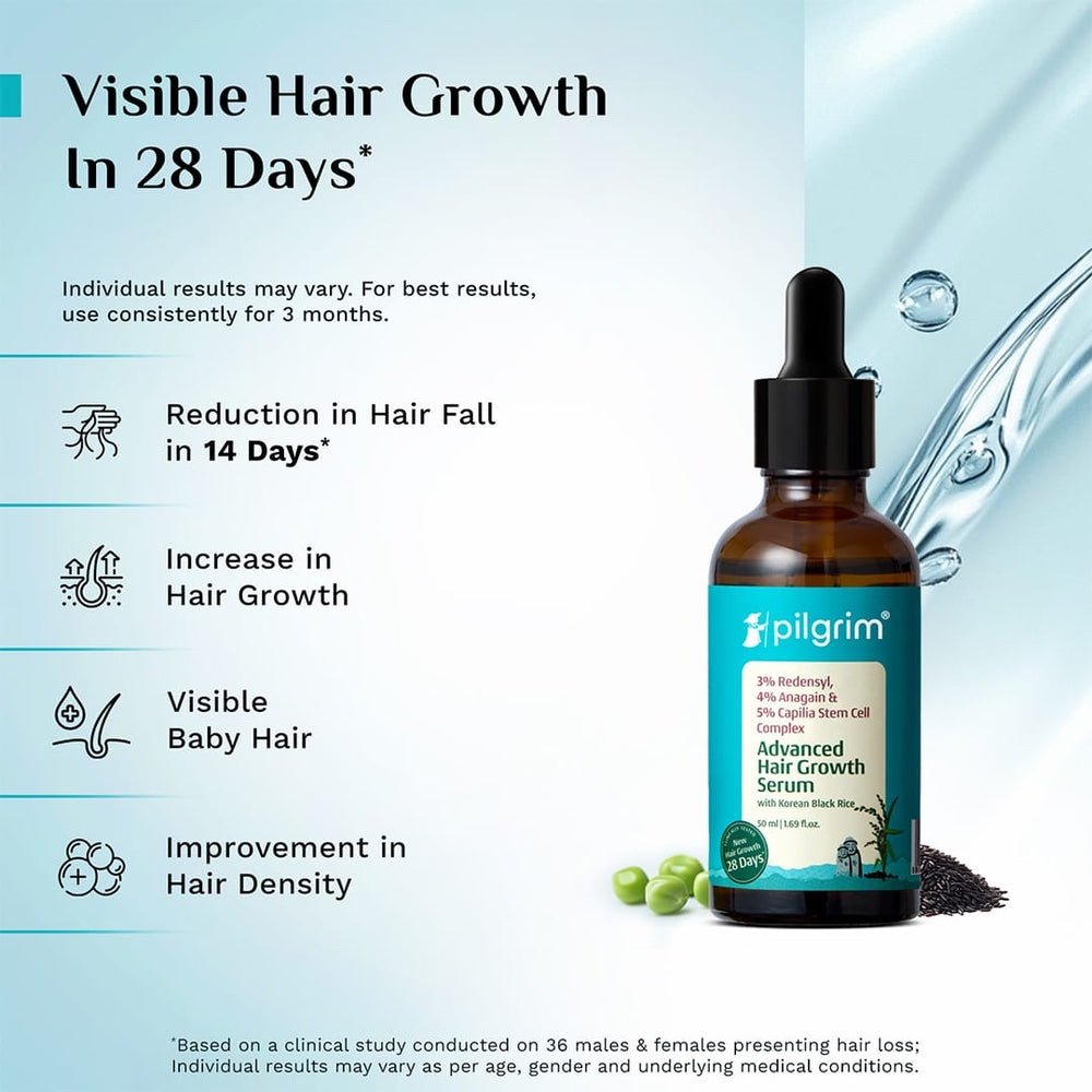 Pilgrim Advanced Hair Growth Serum with Korean Black Rice - 50ml