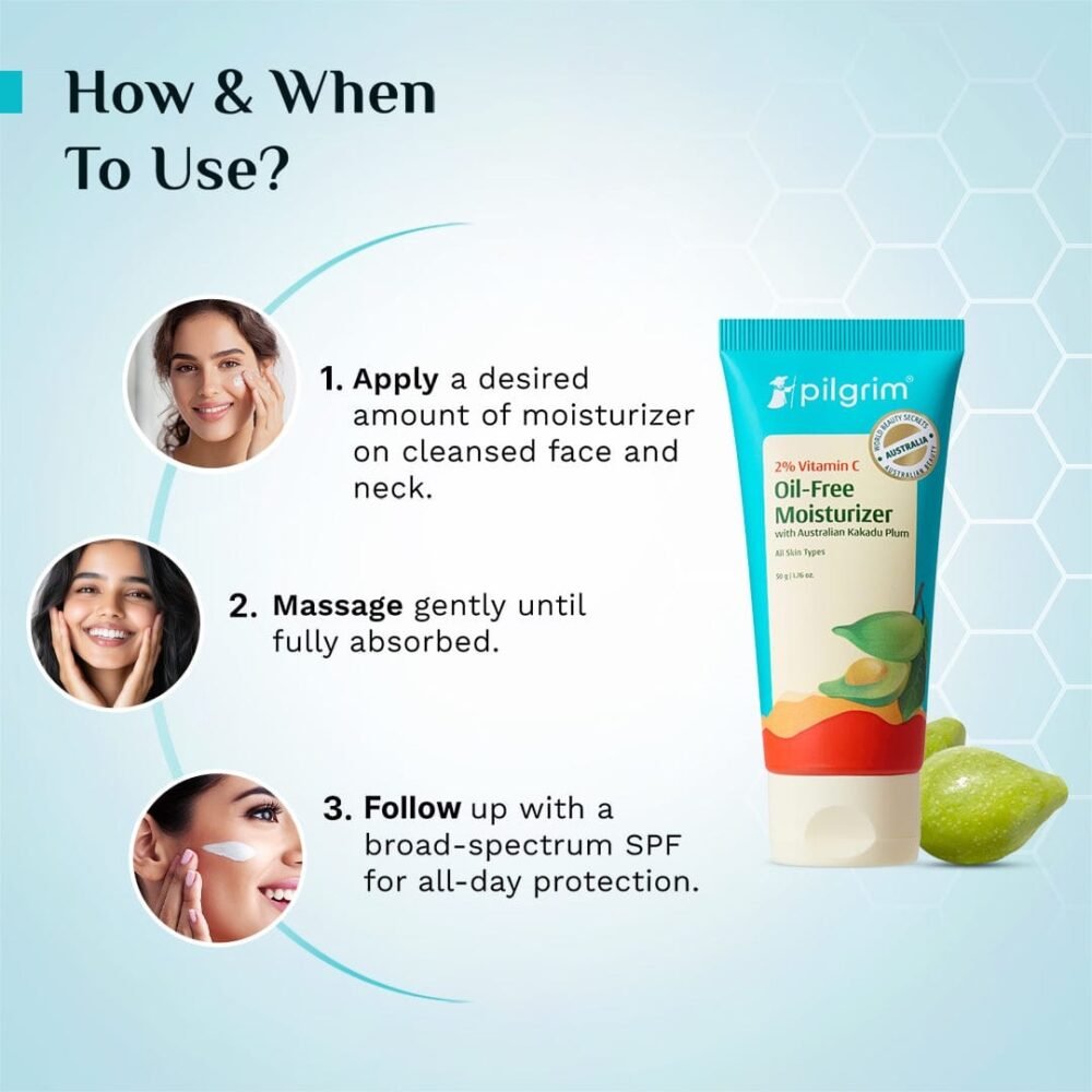Pilgrim Australian A-Beauty Oil-Free Moisturizer with Kakadu Plum & Lime Pearl - 50g