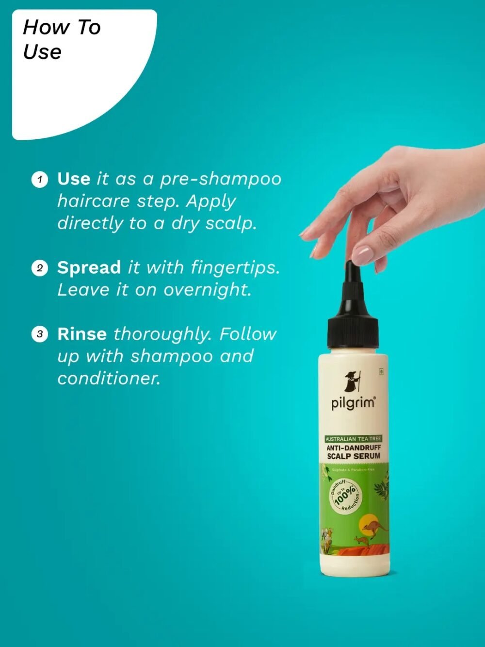 Pilgrim Australian Tea Tree Anti-Dandruff Scalp Serum - 100ml