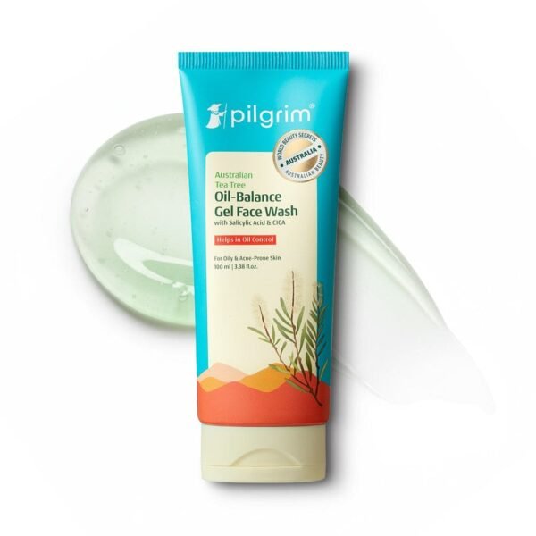 Pilgrim Australian Tea Tree Oil-Balance Gel Face Wash with Salicylic Acid & CICA - 100ml