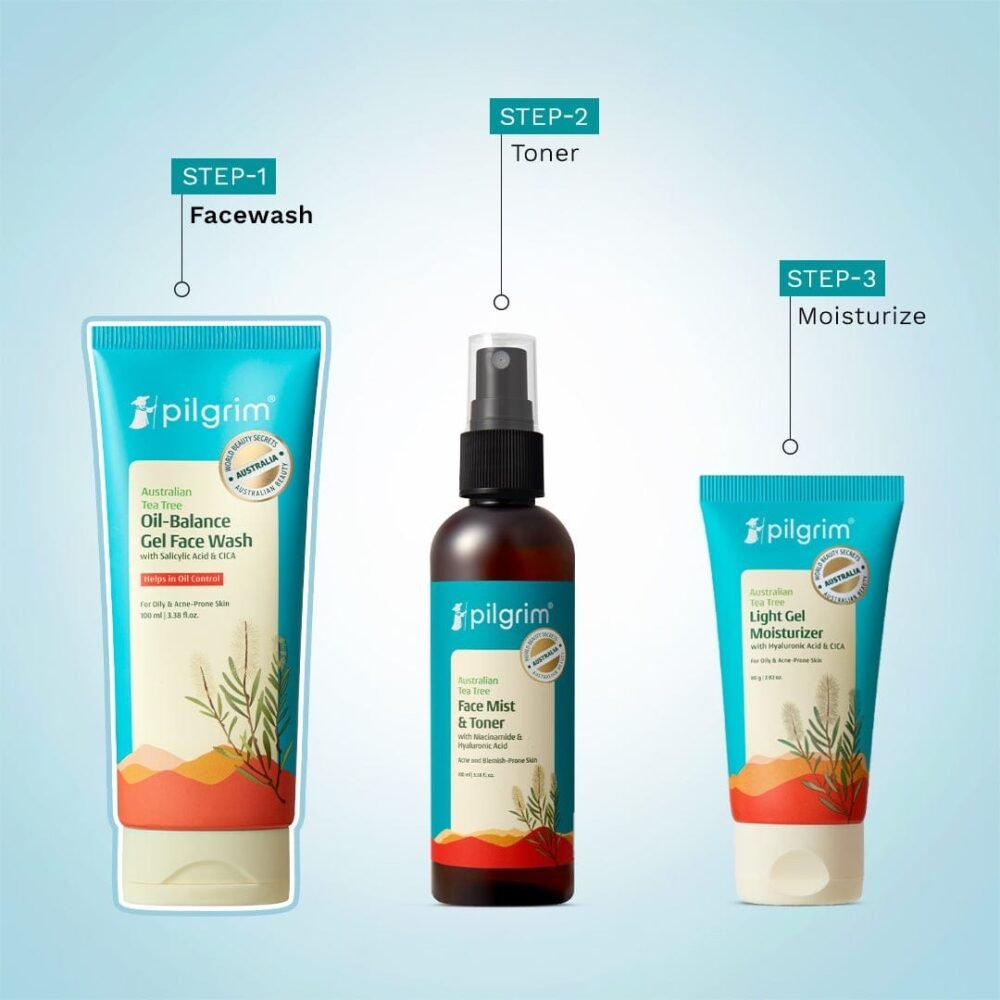 Pilgrim Australian Tea Tree Oil-Balance Gel Face Wash with Salicylic Acid & CICA - 100ml