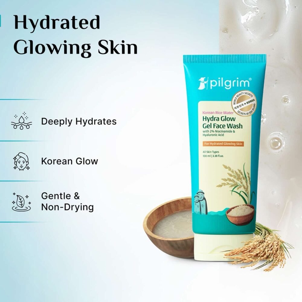 Pilgrim Hydra Glow Gel Face Wash with 2% Niacinamide & Hyaluronic Acid - 100ml