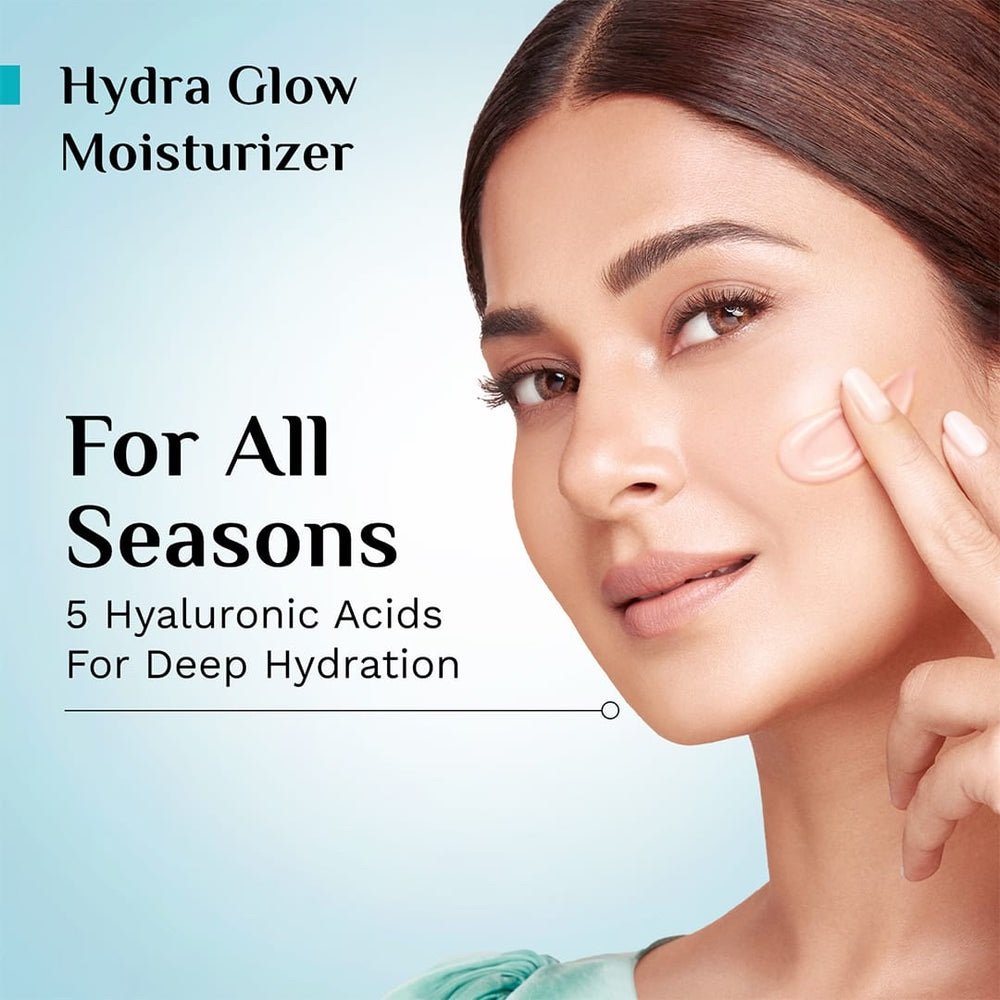 Pilgrim Hydra Glow Moisturizer with Korean Rice Water, 5 Hyaluronic Acids & 3% Niacinamide - 100g