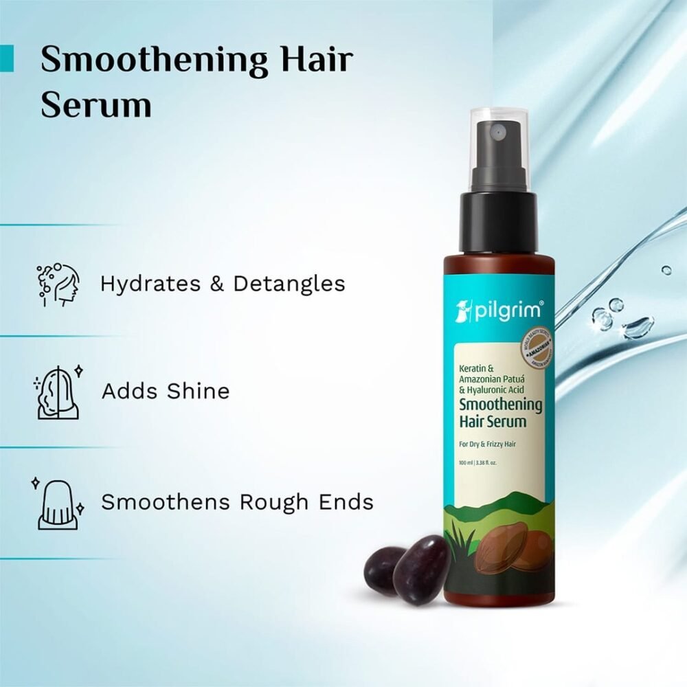 Pilgrim Patua & Hyaluronic Acid Smoothening Hair Serum for Dry & Frizzy Hair - 100ml