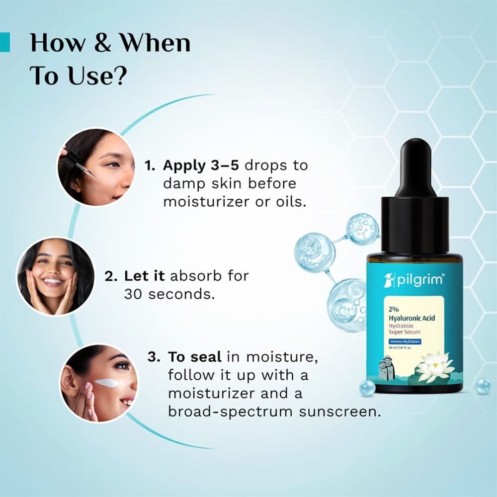 Pilgrim Secrets of Jeju Island 2% Hyaluronic Acid Hydrating Super Serum with Kiwi & Watermelon - 30ml