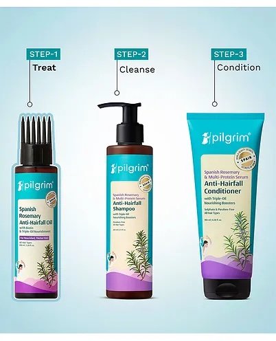 Pilgrim Spanish Rosemary Anti-Hairfall Oil with Biotin & Triple-Oil Nourishment - 100ml