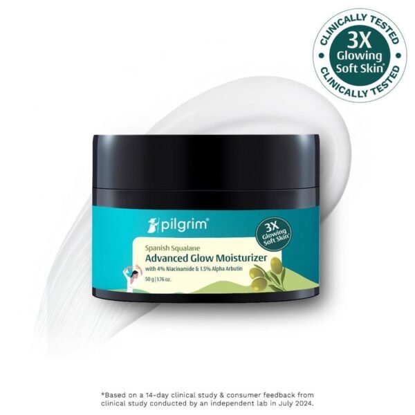 Pilgrim Spanish Squalane Advanced Glow Moisturizer with 4% Niacinamide & 1.5% Alpha Arbutin - 50g