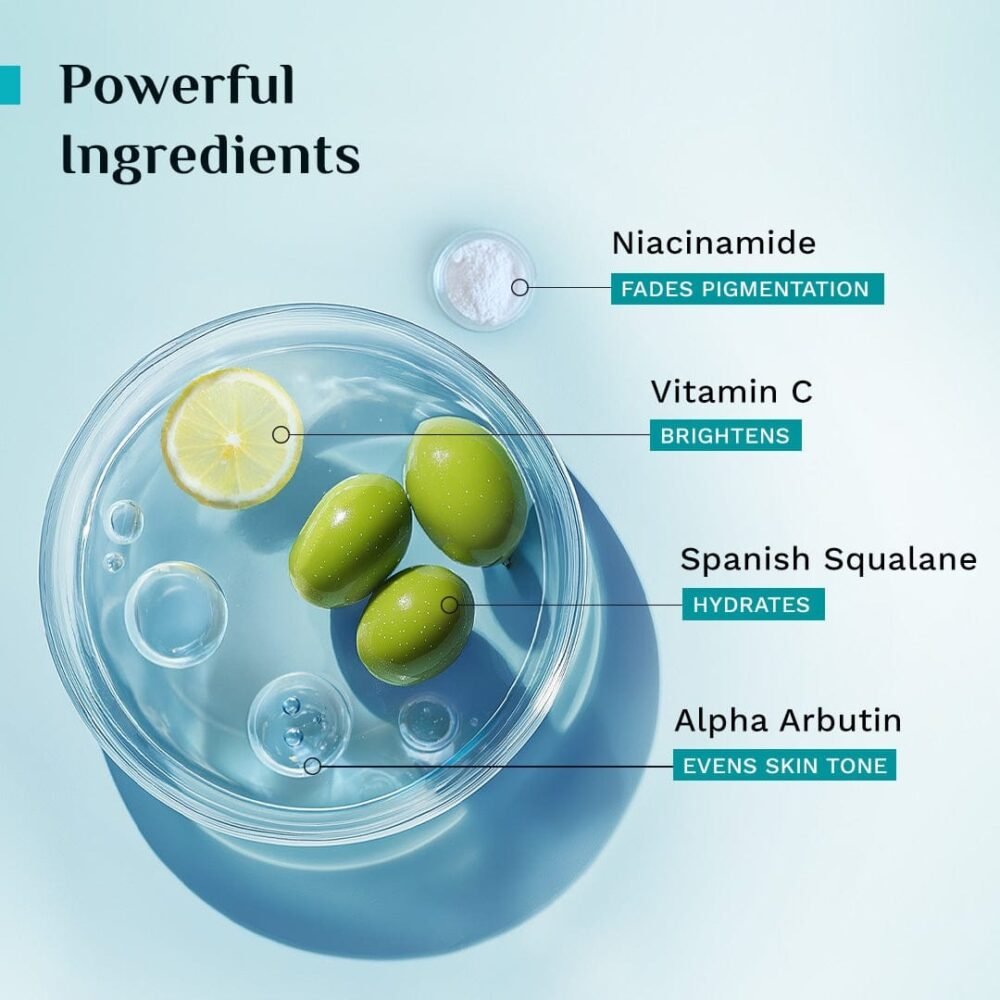 Pilgrim Spanish Squalane Advanced Glow Moisturizer with 4% Niacinamide & 1.5% Alpha Arbutin - 50g