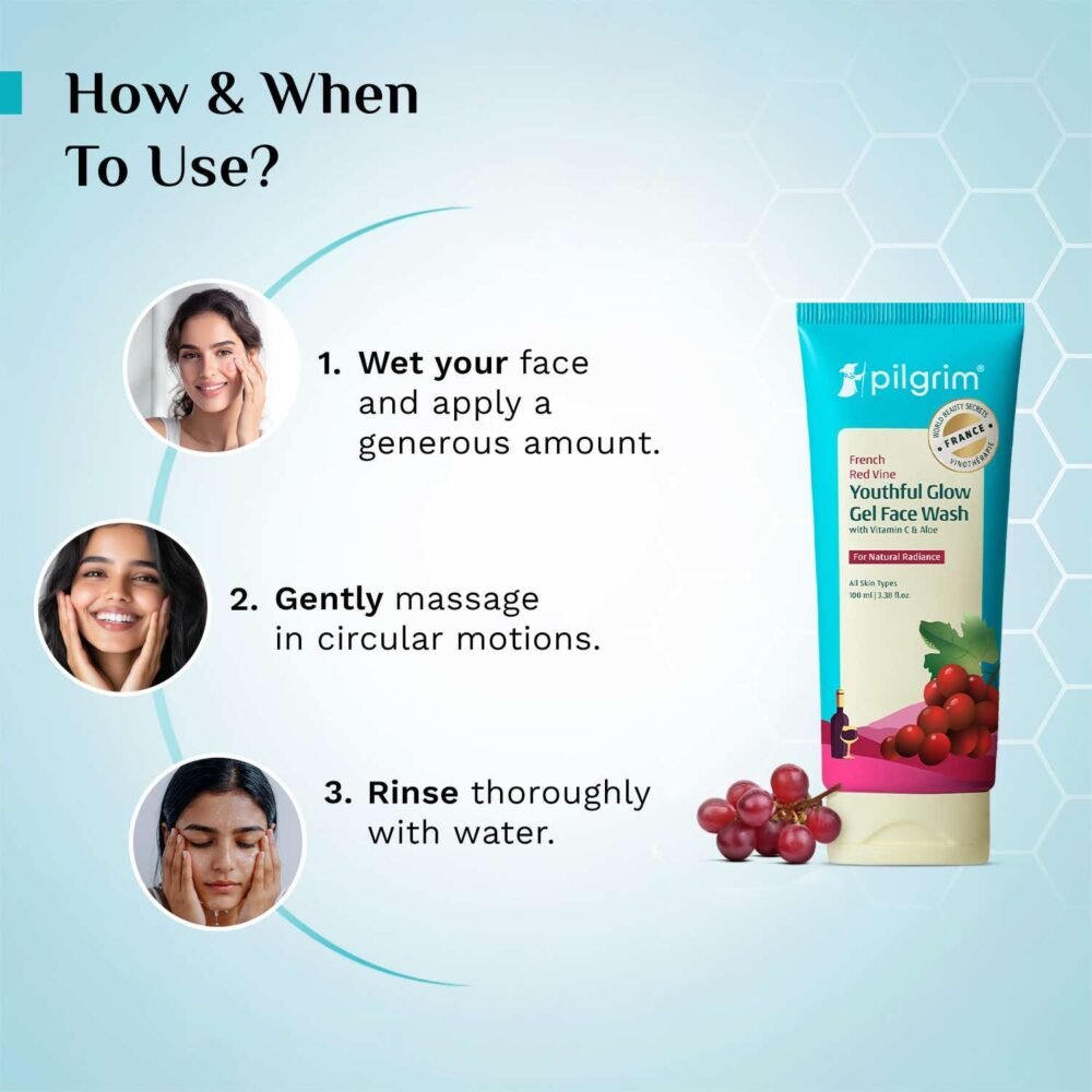 Pilgrim Spanish Squalane Foaming Face Wash with Kiwi Extract & Vitamin E - 120ml