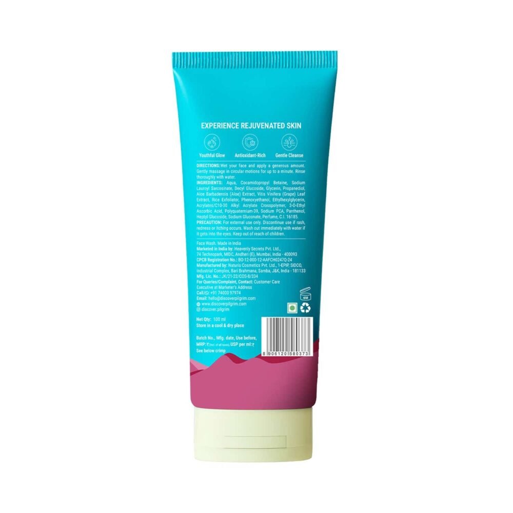 Pilgrim Spanish Squalane Foaming Face Wash with Kiwi Extract & Vitamin E - 120ml