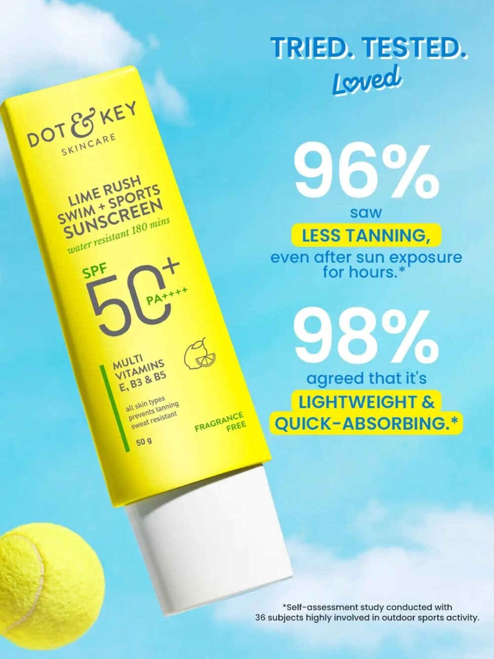 Lime Rush Swim + Sports Sunscreen SPF 50+ PA++++ - 50g