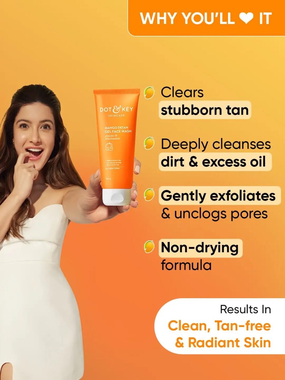 Mango Detan Gel Face Wash - 100ml