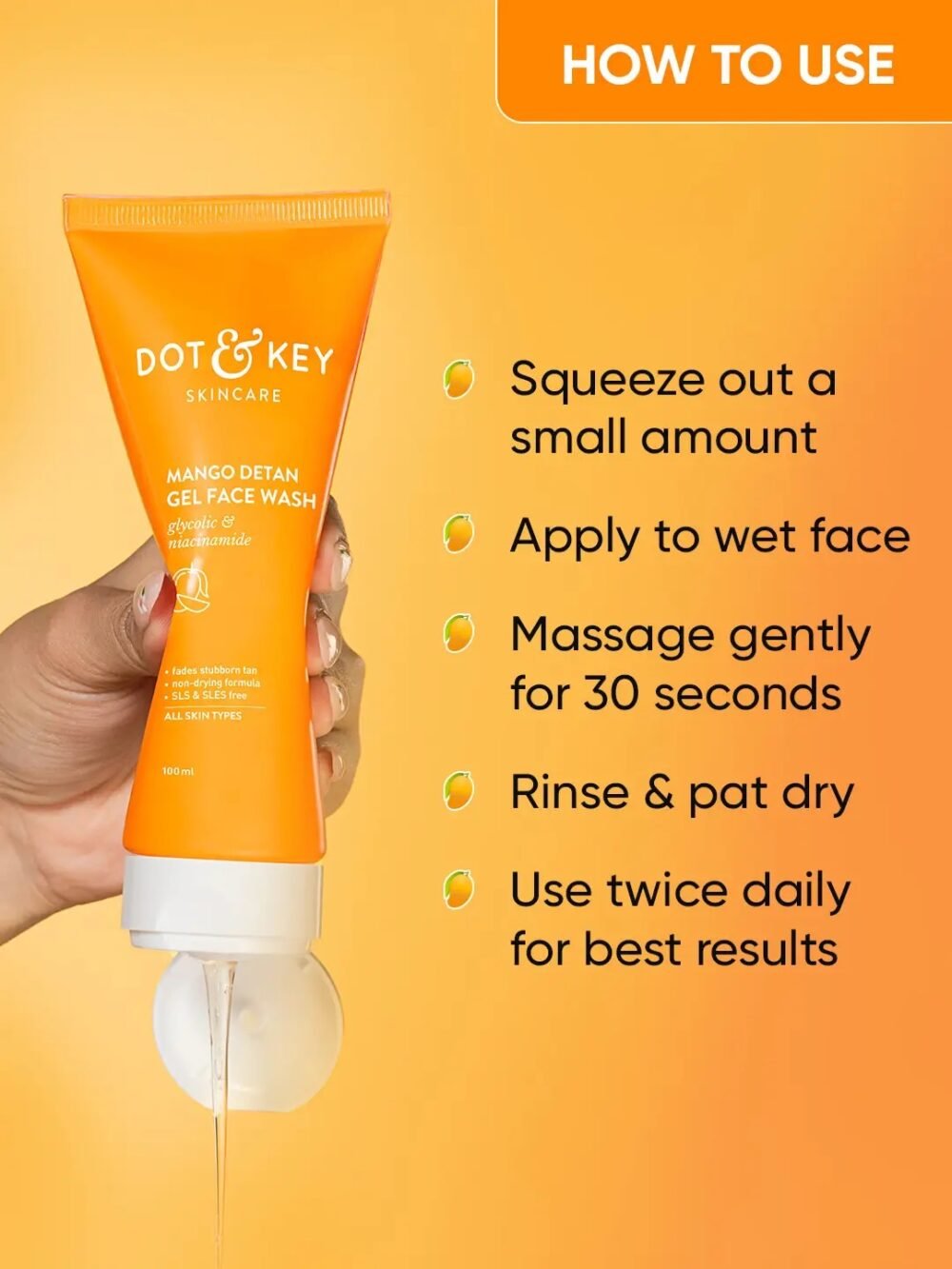 Mango Detan Gel Face Wash - 100ml
