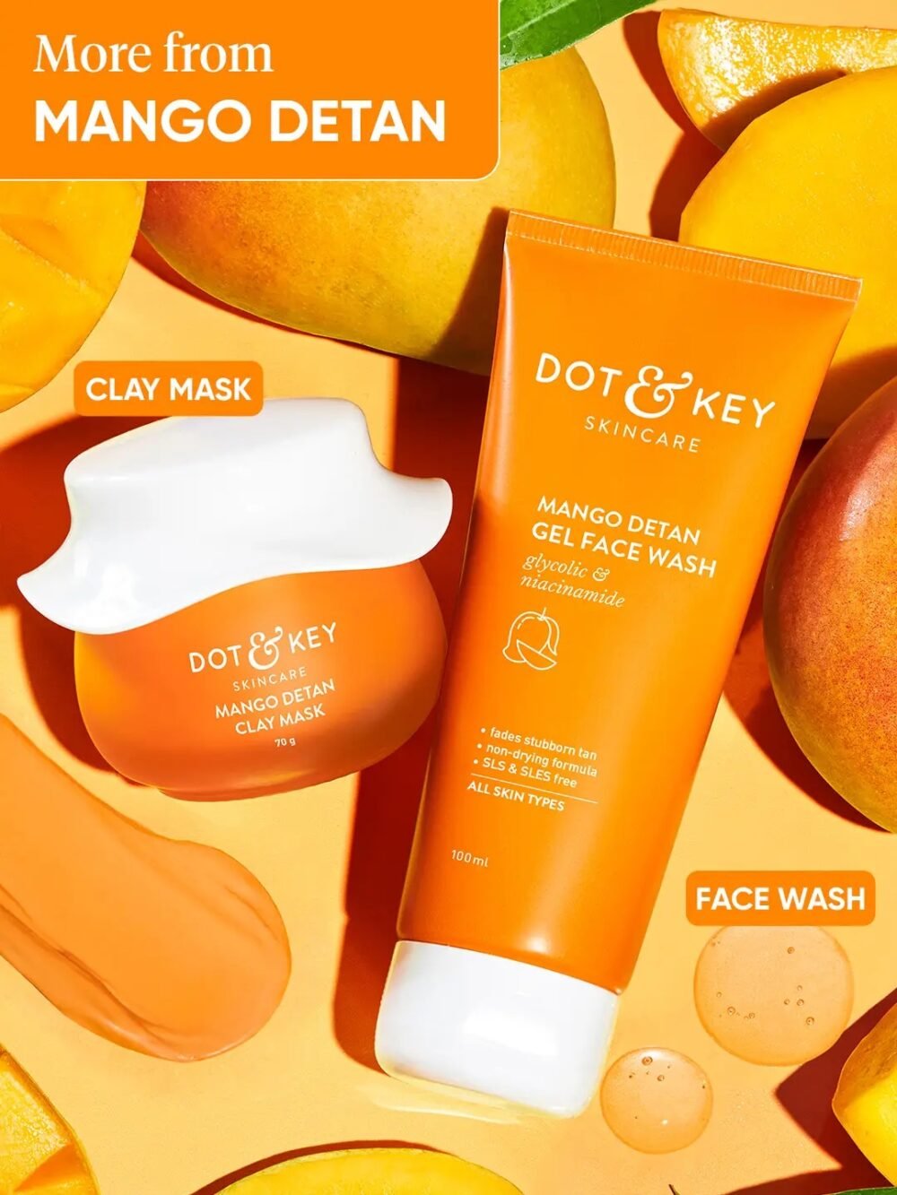Mango Detan Gel Face Wash - 100ml