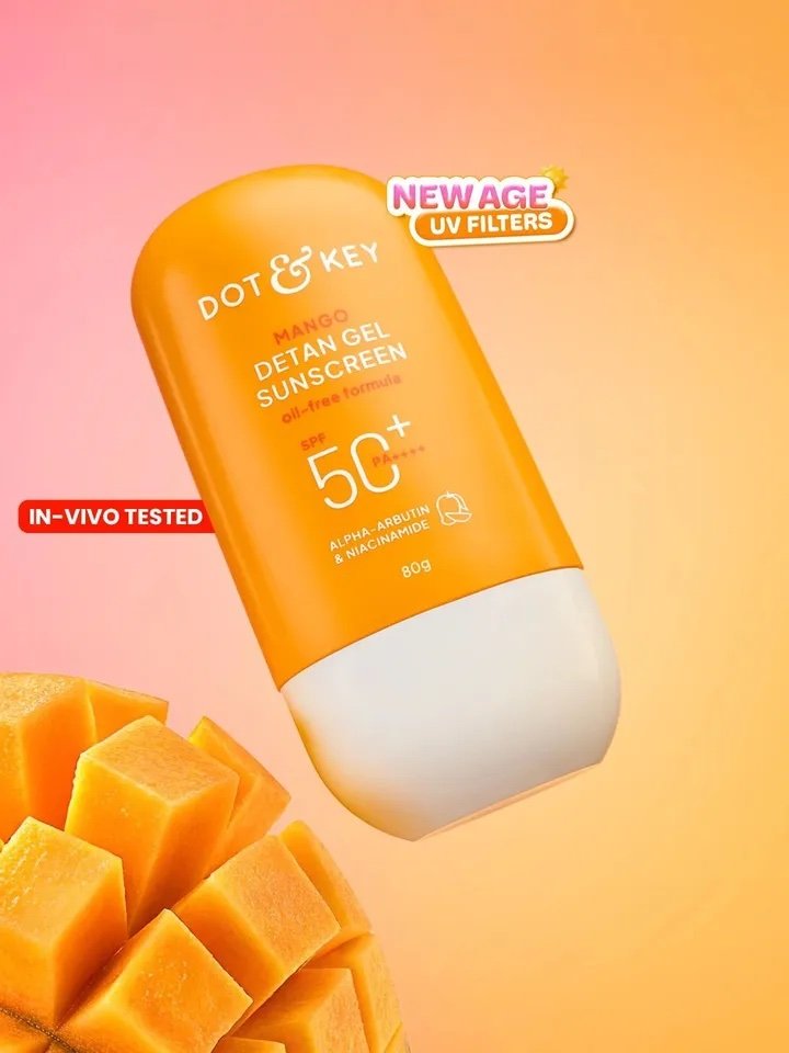 Mango Detan Gel Sunscreen SPF 50+ PA++++ - 80g