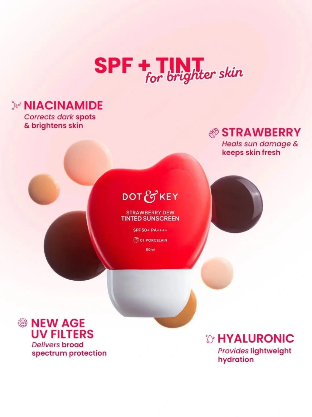 Strawberry Dew Tinted Sunscreen SPF 50+ PA++++