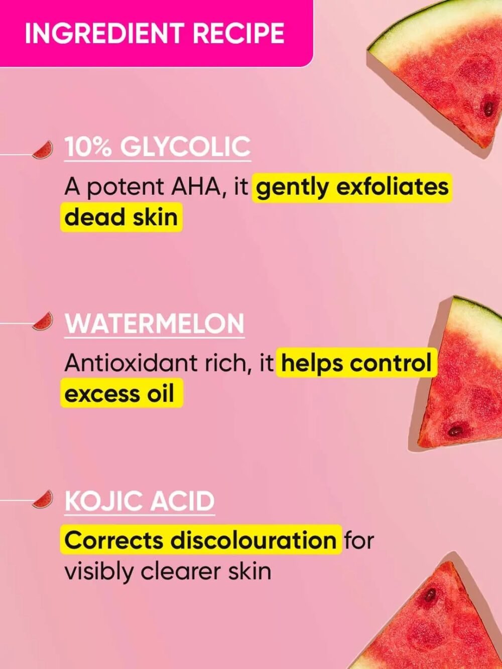 Watermelon + 10% Glycolic Gentle Exfoliating Face Serum - 30ml