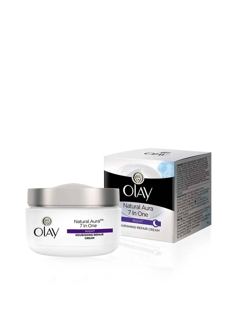 Olay Natural Aura 7 IN ONE Night Nourishing Repair Cream - 50g