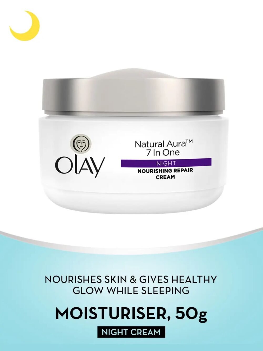 Olay Natural Aura 7 IN ONE Night Nourishing Repair Cream - 50g