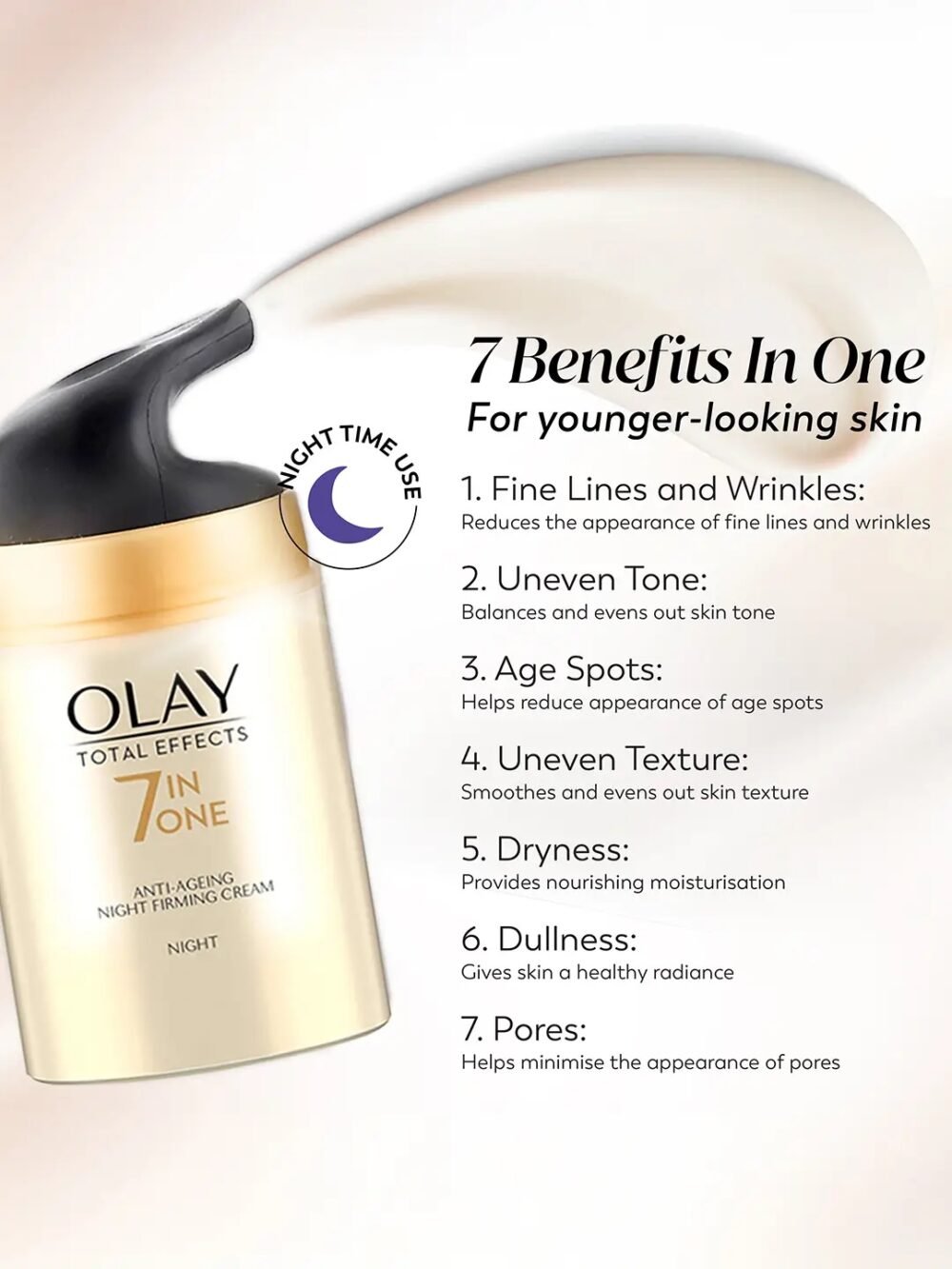 Olay Total Effects 7 in One Anti-Ageing Night Cream - 50g
