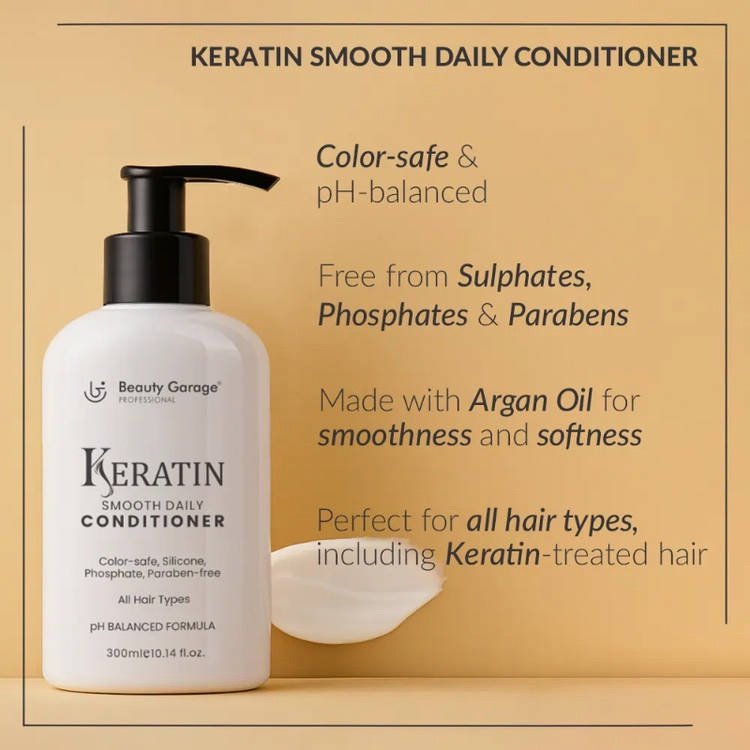 Beauty Garage Keratin Smooth Daily Conditioner - 300ml
