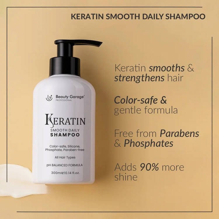 Beauty Garage Keratin Smooth Daily Shampoo - 300ml