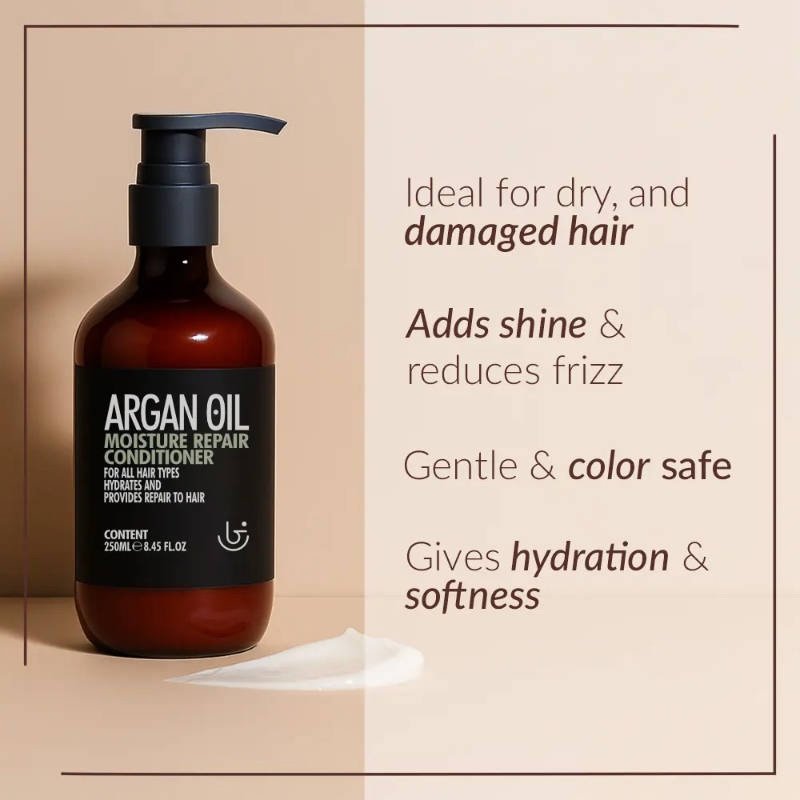Argan Oil Moisture Repair Professional Conditioner for All Hair Types - 250ml