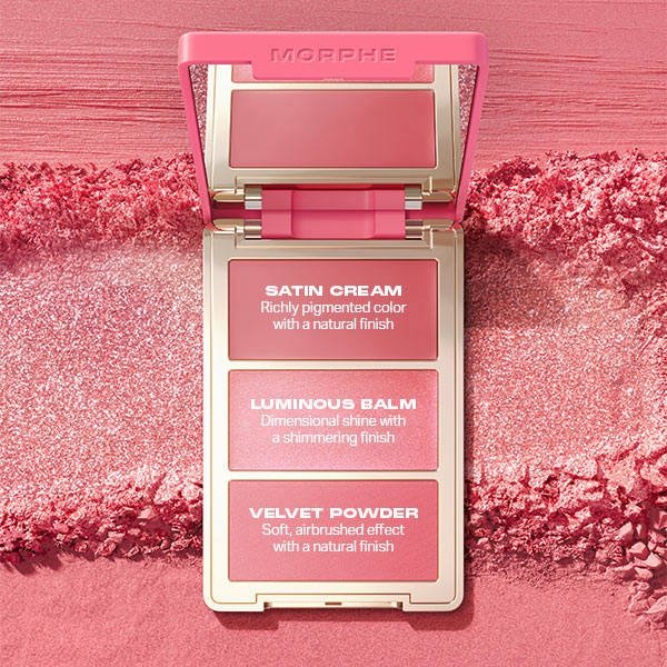 MORPHE Cheek Thrills Multi-Finish Face Trio — Cabana Club, 10.8g