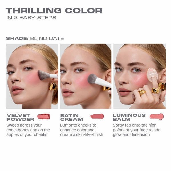 MORPHE Cheek Thrills Multi-Finish Face Trio — Cabana Club, 10.8g