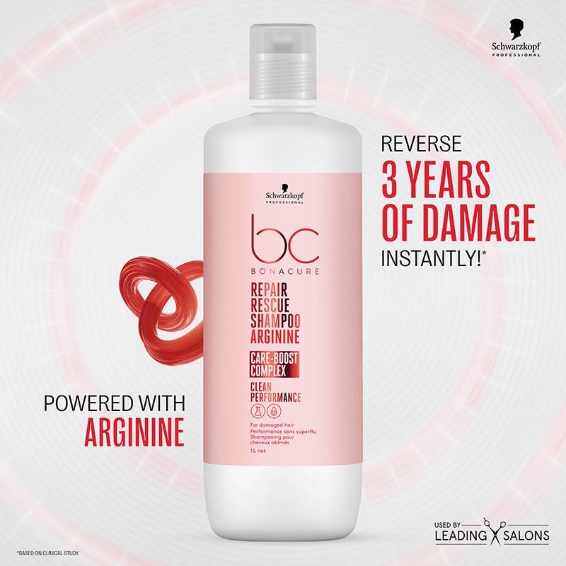 Schwarzkopf Professional Bonacure Repair Rescue Arginine Repair Shampoo for Damaged Hair - 1000ml