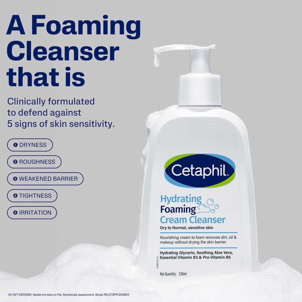 Cetaphil Hydrating Foaming Cream Cleanser 236ml