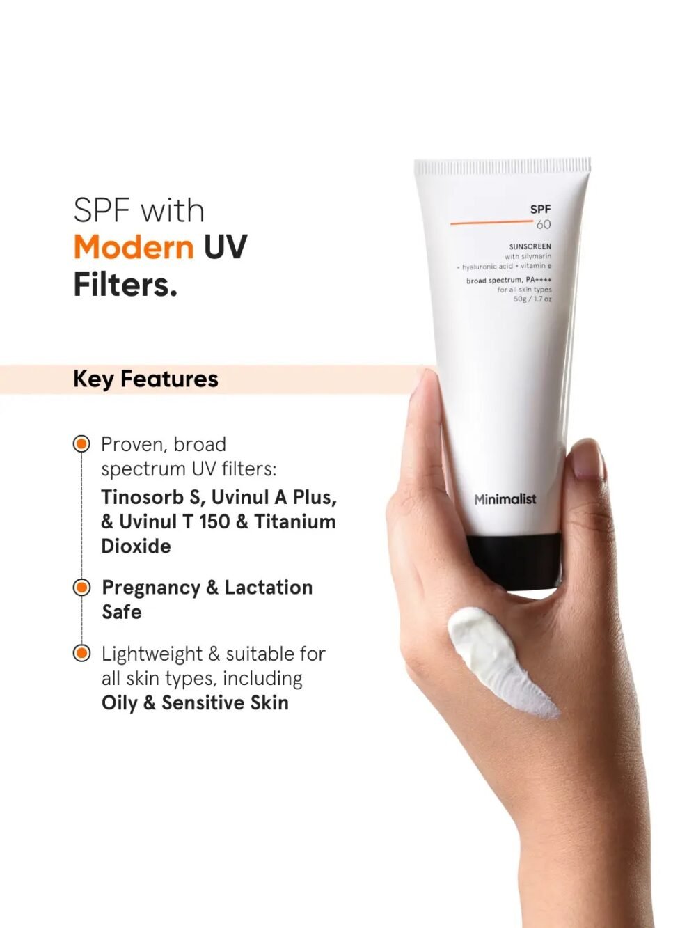 Minimalist SPF 60 Sunscreen with Silymarin 50g