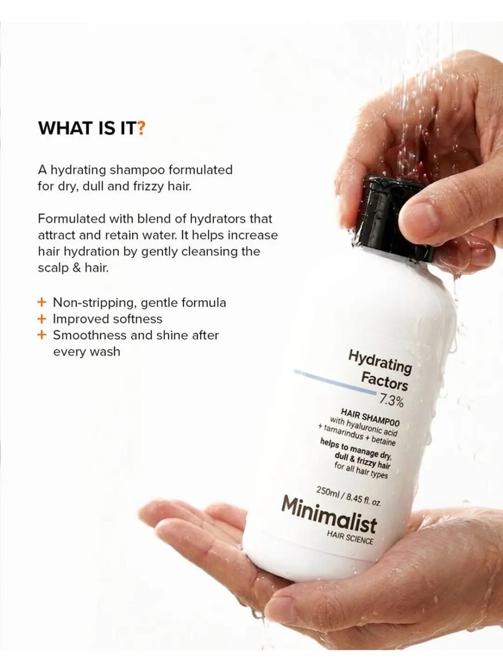 Minimalist Hydrating Factors 7.3% Hair Shampoo 250ml