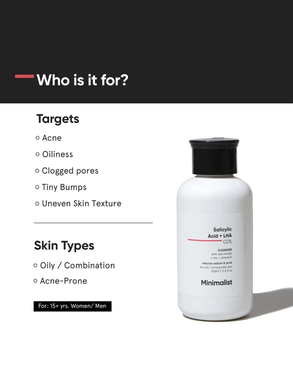 Minimalist Salicylic Acid + LHA 02% Cleanser 100ml